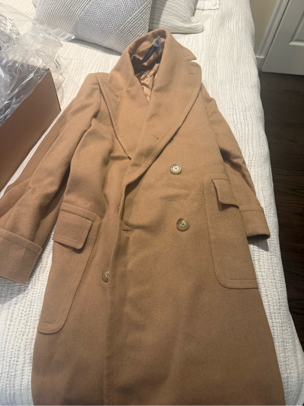 Women’s Ralph Lauren Camel Hair Long Polo Jacket